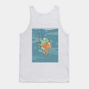 Fish with a knife Tank Top